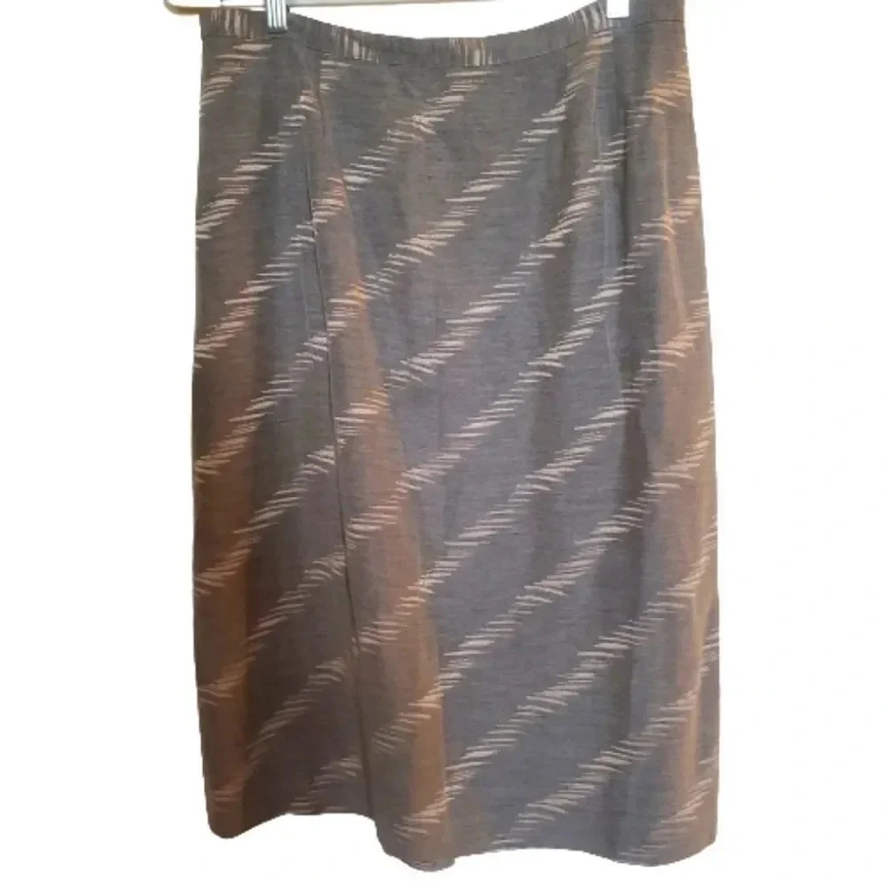 Albert Nipon Textured Midi Skirt | Size 14